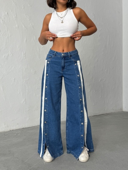 Blugi evazati cu capse - Img 2