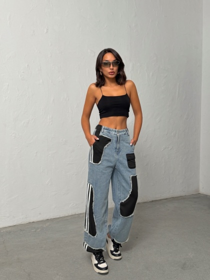 Blugi evazati cu tiv ajustabil - Img 5