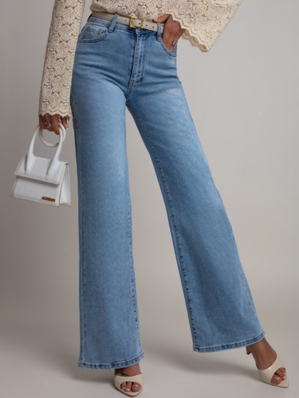 Blugi evazati elastici simpli