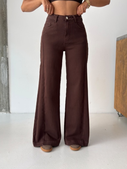 Blugi wide leg elastici cu croi extra evazat - Img 5
