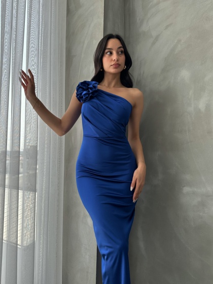 Rochie dama midi cu umarul gol - Img 3
