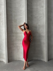 Rochie din licra cu bretele din lant - Img 7