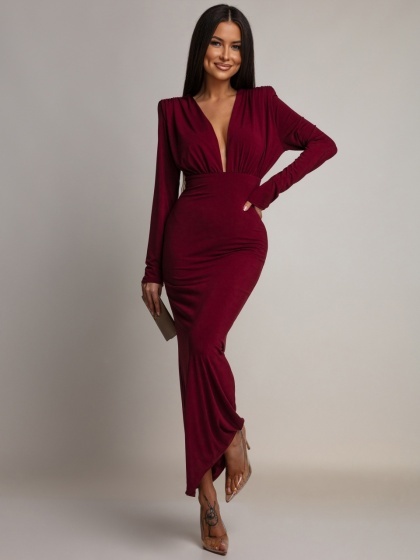 Rochie din Lycra cu decolteu V față-spate - Img 2
