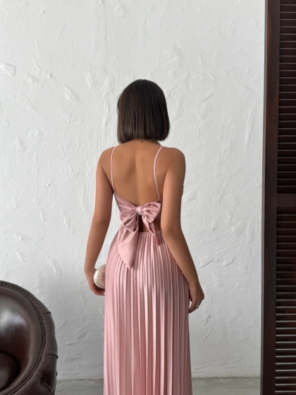 Rochie din satin plisata - Img 4