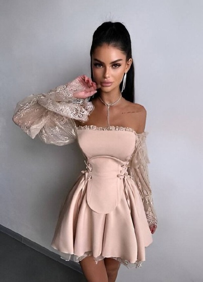 Rochie elegant scurta cu dantela