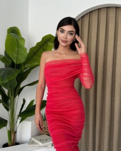 Rochie eleganta dama din tul - Img 3