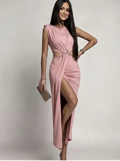 Rochie eleganta din lycra cu accesoriu in talie