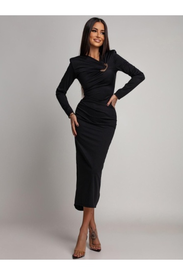 Rochie eleganta din lycra cu accesoriu - Img 3