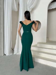 Rochie eleganta lunga cu accesoriu curea - Img 2