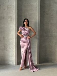 Rochie eleganta lunga cu accesoriu curea - Img 4