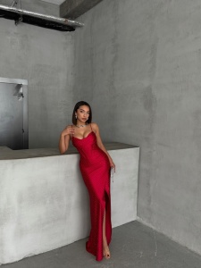 Rochie eleganta lunga cu bretele si strasuri - Img 6