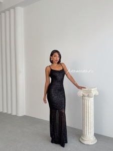Rochie eleganta lunga cu paiete - Img 6
