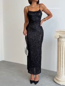 Rochie eleganta lunga cu paiete - Img 1