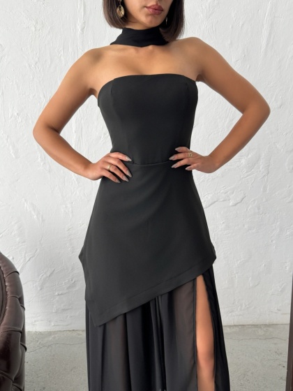 Rochie eleganta lunga cu tull