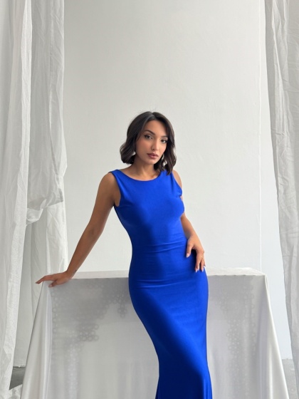 Rochie eleganta lunga din lycra cu spatele gol  - Img 6