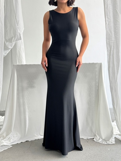 Rochie eleganta lunga din lycra cu spatele gol - Img 2