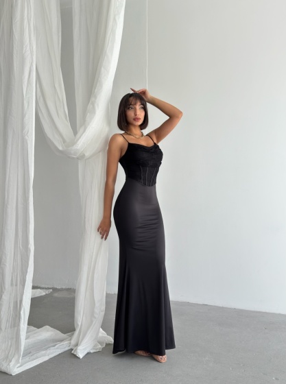 Rochie eleganta lunga din lycra - Img 6