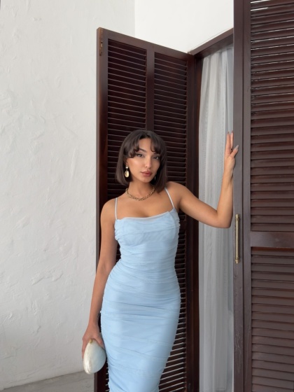 Rochie eleganta lunga din tull - Img 7