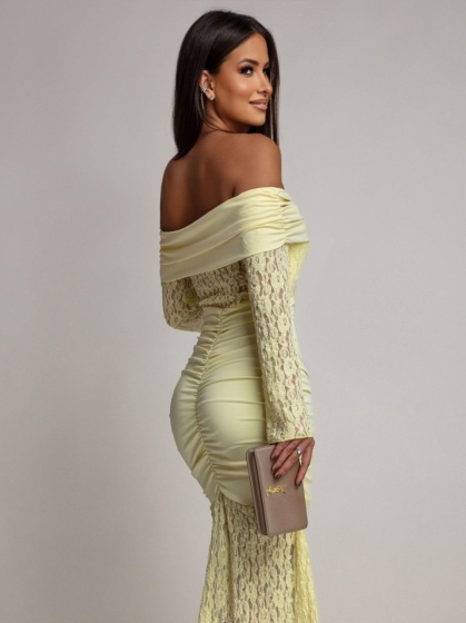 Rochie eleganta lunga tip sirena din dantela - Img 4