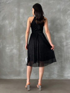 Rochie eleganta midi accesorizata cu strasuri - Img 5