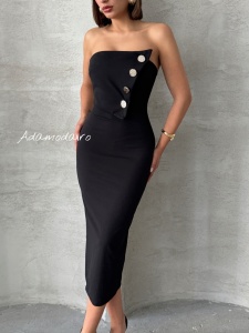 Rochie eleganta midi pe corp - Img 7