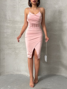 Rochie eleganta scurta cu aplicatii din strasuri - Img 1