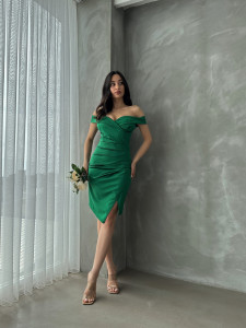 Rochie eleganta scurta pe umeri - Img 5