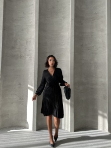 Rochie eleganta scurta plisata - Img 5