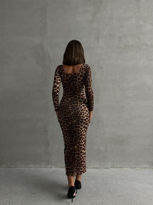 Rochie lunga animal print - Img 4