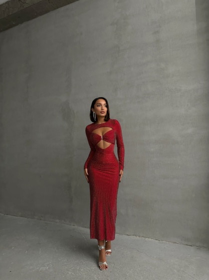 Rochie lunga cu strasuri aplicate - Img 2