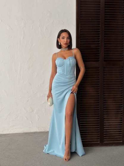 Rochie lunga eleganta tip corset - Img 8