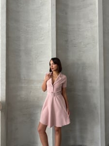 Rochie scurta cu aplicatii din strasuri si accesoriu curea - Img 1