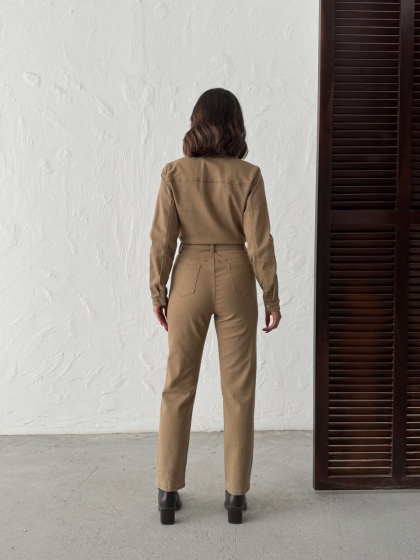 Salopeta din denim elastic cu nasturi - Img 6