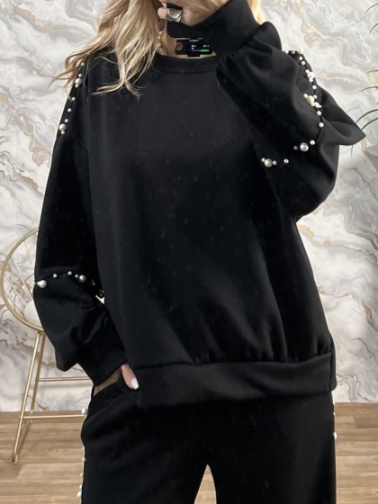 Trening casual accesorizat cu perle  - Img 2