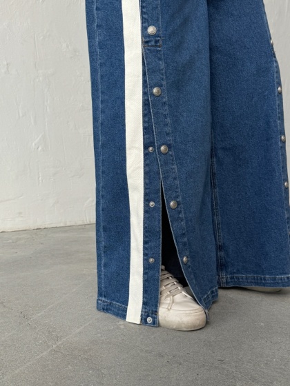 Blugi evazati cu capse - Img 8