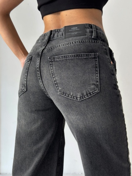 Blugi wide-leg cu talie dubla  - Img 2
