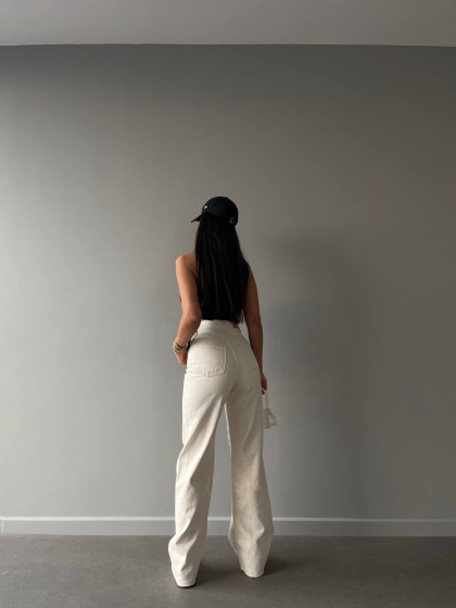 Blugi wide leg evazati simpli - Img 3