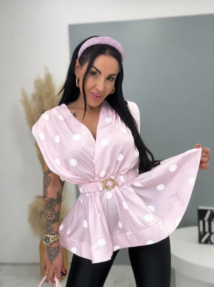 Bluza tip kimono cu centura