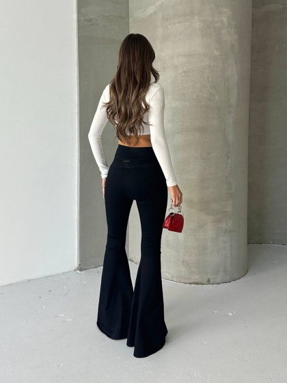 Colanti evazati cu aspect denim - Img 2