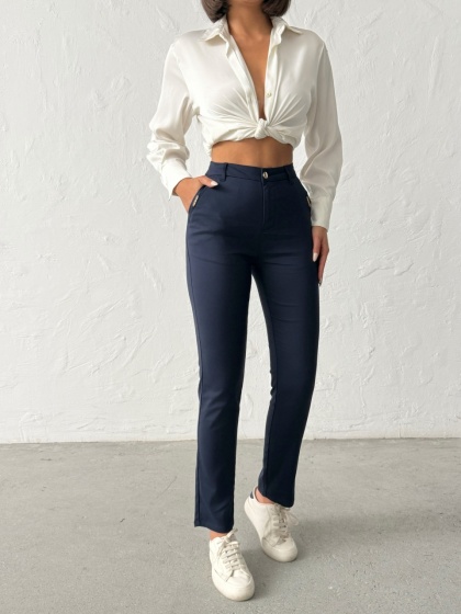 Pantaloni dama elastici simpli - Img 4