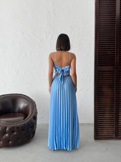 Rochie din satin plisata - Img 2