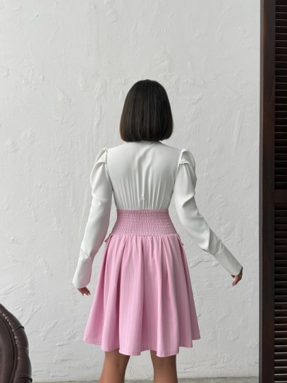 Rochie elegant tip corset si camasa - Img 3