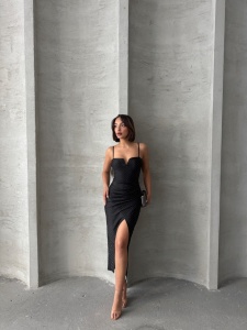 Rochie eleganta cu aplicatie din strasuri - Img 4