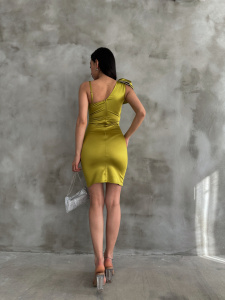 Rochie eleganta cu funda pe umar - Img 3