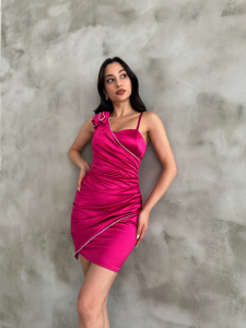 Rochie eleganta cu funda pe umar - Img 6