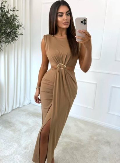 Rochie eleganta din lycra cu accesoriu in talie