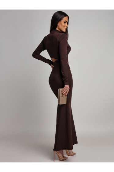 Rochie elegantă din lycra, cu detaliu metalic si decupaj - Img 4