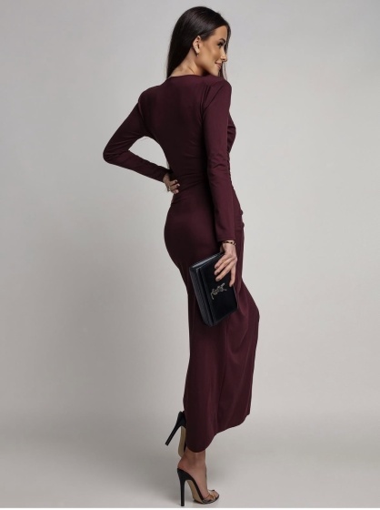 Rochie elegantă din lycra, cu detaliu metalic - Img 4