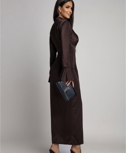 Rochie eleganta din lycra cu maneca clopot - Img 2