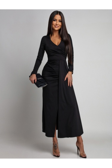 Rochie eleganta din lycra cu maneci lungi - Img 3